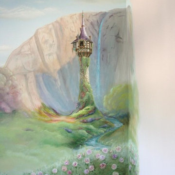 Tangled mural for a little princess:)