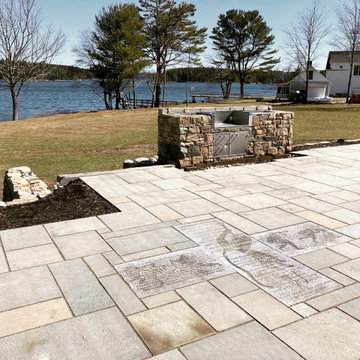 Stone Outdoor Grill Island