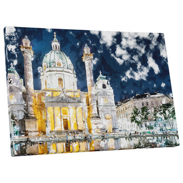 Castles and Cathedrals "St. Charles's Church Vienna" Canvas Wall Art