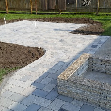6"x9" Mixed Blend Granite pavers sealed