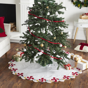 LIMITED EDITION Candy Swirl Hand Beaded Tree Skirt - 60"