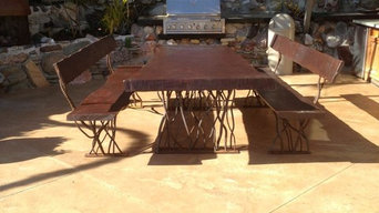 Live edge table and bench