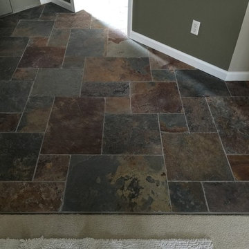 Slate tile floor in versailles