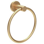 Symmons Industries - Dia Hand Towel Ring with Mounting Hardware, Brushed Bronze - This hand towel ring from Symmons is part of the Dia collection, which offers a contemporary design to fit any budget. The bathroom towel holder is constructed of brass and stainless steel and includes mounting hardware for a simple and sturdy installation. Like all Symmons products, the Dia Towel Ring is backed by a limited lifetime consumer warranty and 10 year commercial warranty.
