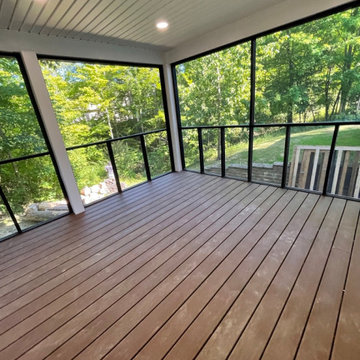 12x22 Screened in Trex Porch (Saddle)