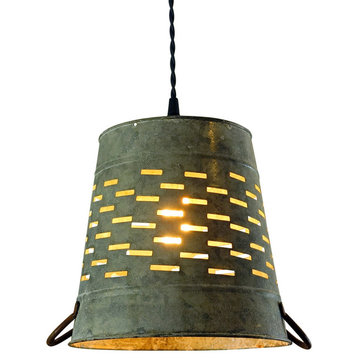 Punched Tin 1- Bulb Pendant Light