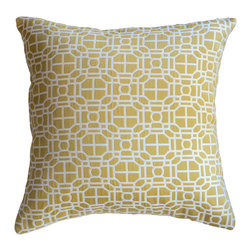 KH Window Fashions, Inc. - Modern Geometric Decorative Pillow, Gold, Without Insert - Decorative Pillows