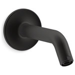 Kohler - Kohler Purist Shower Arm And Flange, Matte Black - Combining architectural forms with sensual design lines, Purist faucets and accessories bring a touch of modern elegance to your bathroom.