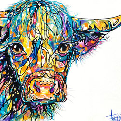 Heighland Coo | Highland Cow Painting - Paintings