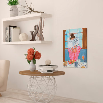 "How to Be Parisian Breakfast Time" Painting Print on Wrapped Canvas
