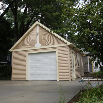 Detached Garage Siding, Exterior House Window and concrete steps