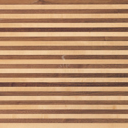 STP Wood Flooring / Wall Covering - Maple and African Walnut - Multiline Bicolor - Wall And Floor Tile