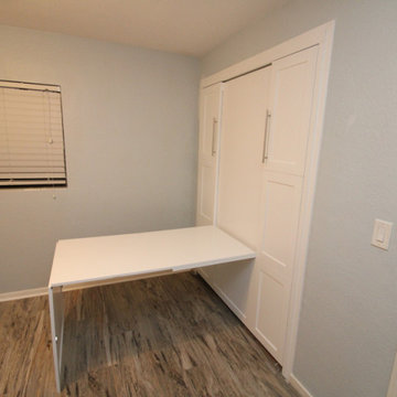 2 in 1 Furniture Solution! Custom Built In the Wall Murphy Bed with Hidden Desk