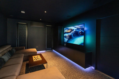 Modern home cinema in West Midlands.