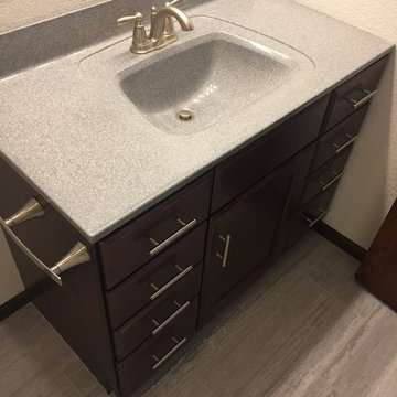 Maple Pecan Cabinets w/ Formica Tops