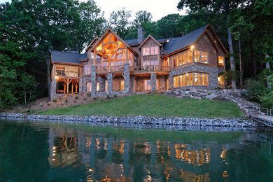 Inspiration for a rustic exterior home remodel in Charlotte
