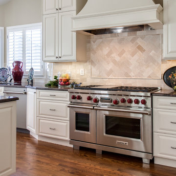 Luxurious White Kitchen in Greenwood Village is Both Classic and Funcitonal