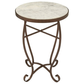 Traditional Black Metal Accent Table 45692