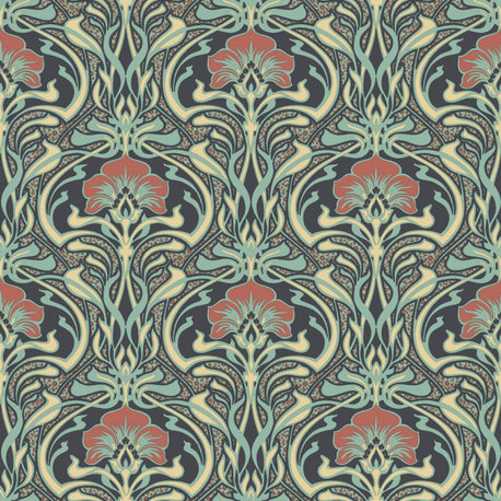 Donovan Moss Nouveau Floral Wallpaper Bolt