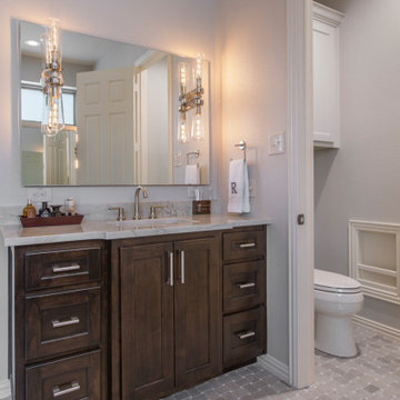 A Builder-Grade Master Bathroom Gets A Modern Upgrade