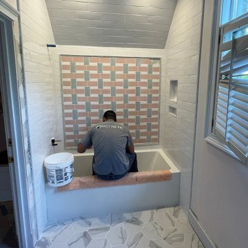 Exact Tile Inc's Tile Installation In Progress!!