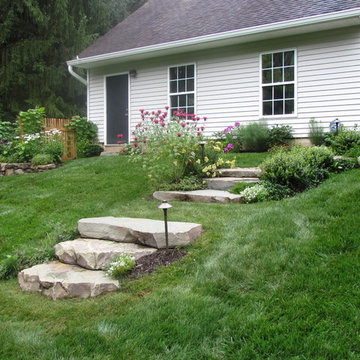 Boulder Ideas & Broken Blue Stone Path