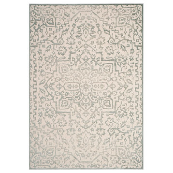 Safavieh Noble Collection NBL691 Rug, Light Blue/Ivory, 5'1" X 7'6"