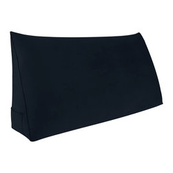 WOWMAX - Bed Wedge Reading Pillow Headboard Daybed Cushion Backrest Triangle Black, 39x20x8 - Bed Pillows