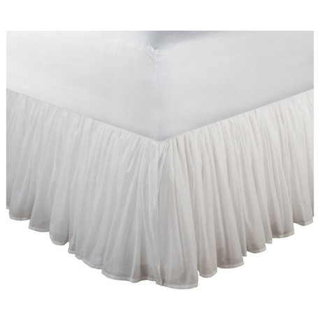 Greenland Cotton Voile Collection Bed Skirt, Queen