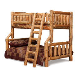 Rustic Pine Bunk Bed-Full/Twin - Bunk Beds