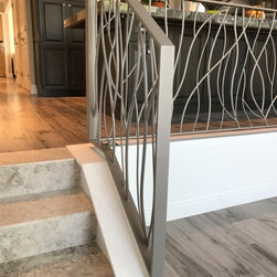 Abstract 'branch' interior forged steel railing - Home Improvement
