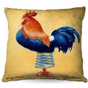 Spring Chicken Outdoor Pillow Farmhouse Outdoor Cushions And