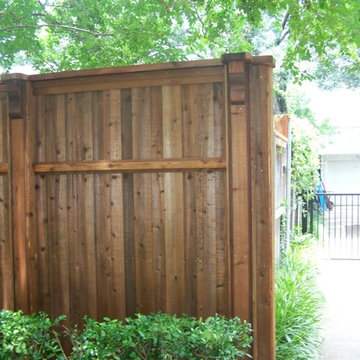 Decorative Font Board on Board Cedar Fence