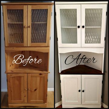 White Corner Cupboard