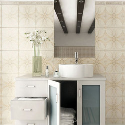 Abaco 39 inch Vessel Sink Bathroom Vanity Solid Wood Top White Finish - Bathroom Vanities And Sink Consoles