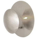Elk Lighting - Elk Home Lorens 1 Light Wall Sconce Polished Nickel - The Lorens sconce light provides a decorative yet minimalist way to bring ambient lighting to hallways, bedrooms or living rooms. This sleek design conceals its bulb behind a metal disk, it is made from iron and features a polished brass finish.