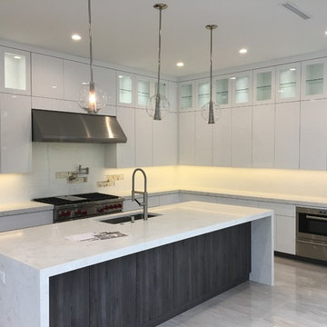 Boca Raton High Gloss White Acrylic Kitchen Cabinetry