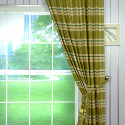 Paroo Cotton Blend Large Plaid Tab Top Curtains & Drapes - Curtains