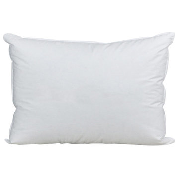 25/75 White Goose Down and Feather Pillows, Euro