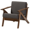 Cayla Lounge Fabric Chair in Gray