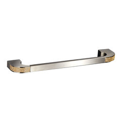 Secret Bath - Cecilia Gold Swarovski Crystals Towel Bar. Polished Chrome-Gold - Towel Bars