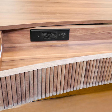 Contemporary Bedroom Closet with In-Drawer Power Solution