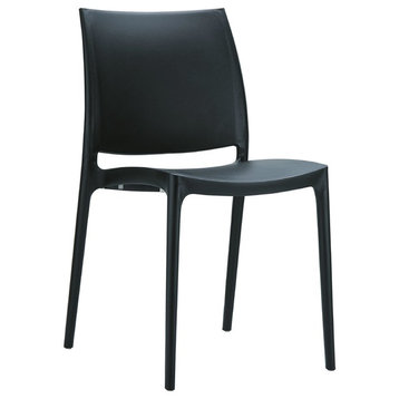 Maya Dining Chair, Black, Set of 2