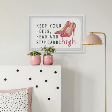 "Keep Your Heels High II" Framed Painting Print