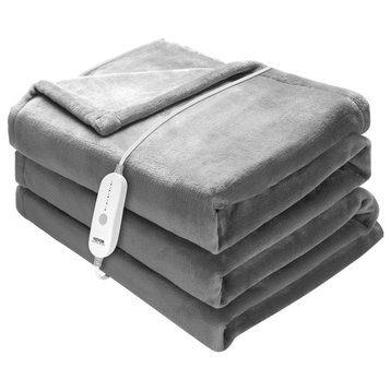 VEVOR Electric Heated Throw Blanket Warming 72" x 84" with 10hrs Timer Auto-Off