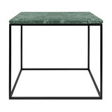 Gleam Side Table, Green Marble, Black Feet