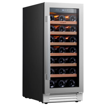 Ca'Lefort 33-Bottle Built-In 15" Wine Cooler Single Zone Refrigerator Frost-Free