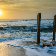  - "Kissed by the Sea" Landscape Photo, Beach Wall Art Print 11"x14" - Photographs