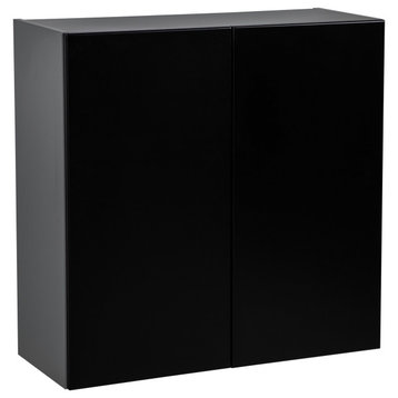 24 x 30 Wall Cabinet-Double Door-with Black Matte door