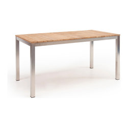 Wintons Teak Tandem SS Table - Outdoor Dining Tables